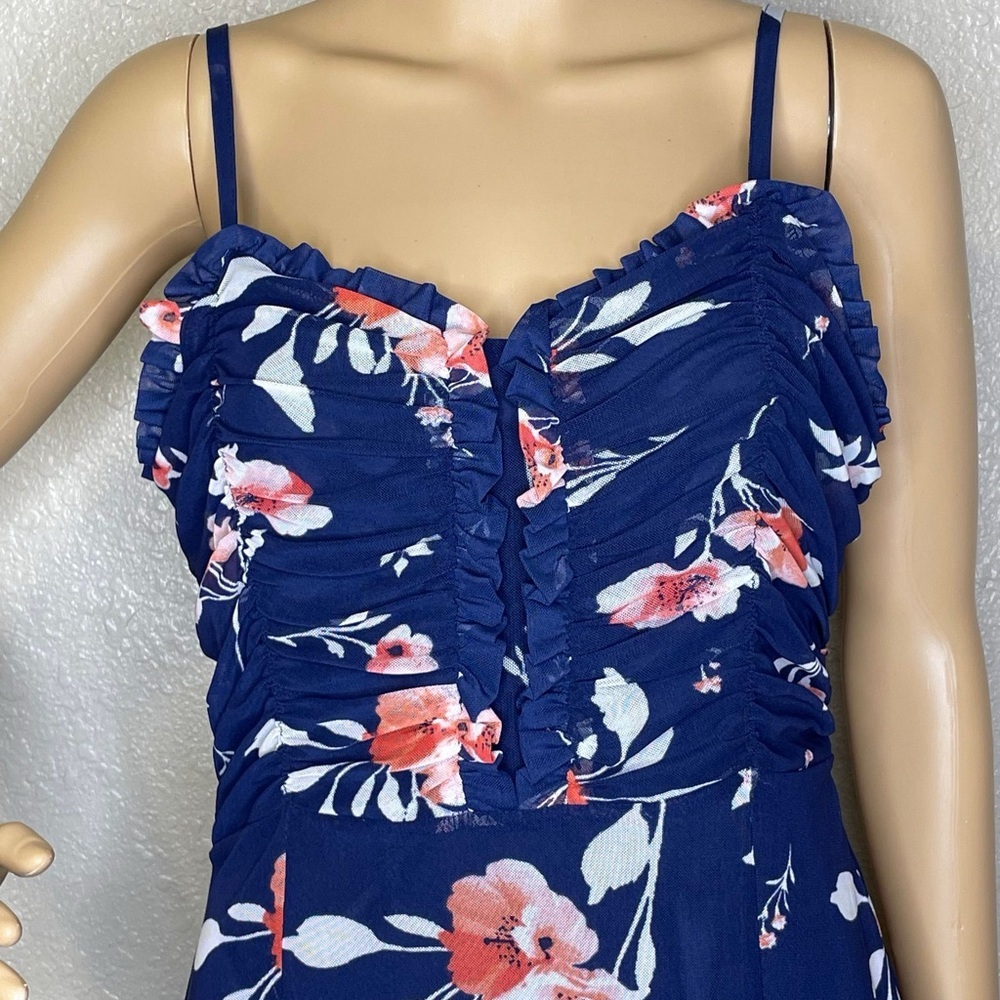Derek Heart Navy Floral‎ Dress